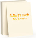 120 Sheets Cream Cardstock Paper,Cardstock 8.5" x 11",White Card Stock 8.5x11,Construction Paper,Cream Card Stock for Printing,Drawing,Tags,Cards Making,Certificate,Invitations,DIY Cards,Menus,Wedding