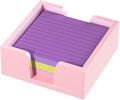 WINFFOR Acrylic Notepad Holder Dispenser - 3x3 in Sticky Note Memo Holder for Desk Organizer (W/O Pads) Office Desk Accessories School Supplies, Lightpink