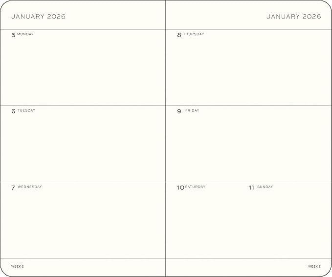 LEUCHTTURM1917 - Weekly Planner 2026, Hardcover, Pocket (A6), Black (Jan 1 - Dec 31, 2026)