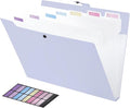 8 Pockets Expanding File Folder, Accordion File Organizer with Colorful Labels, Cute Folders for Documents, Portable File Folder Organizer for School Office Supplies, Letter Size, Purple