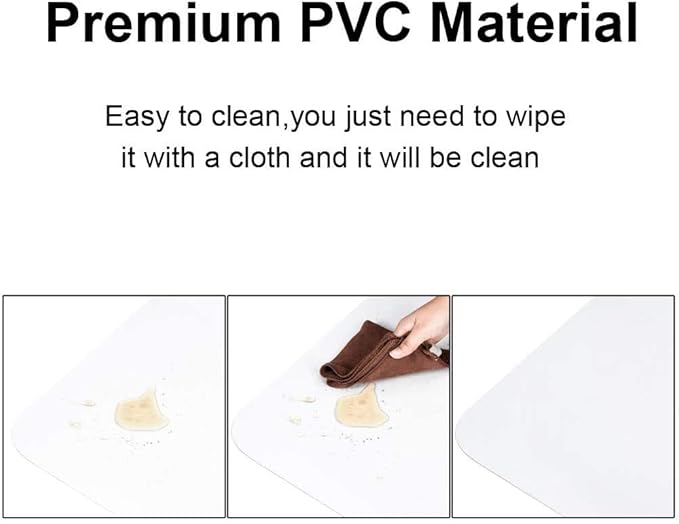 Azadx Office Chair Floor Mat for Hardwood - Clear, Easy Glide and Protection - Plastic - 30" x 48"