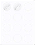 Methdic 2" Diameter High Visibility Printable Round Labels，Matte White，360 Customizable Blank Stickers
