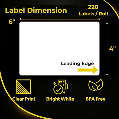 4x6 Shipping Labels Compatible with Dymo-4xl – 8 Rolls 1760 Thermal Labels, Fits for Dymo LabelWriter 4XL 1744907, Zebra, Rollo, Munbyn Desktop Labeling (Not for 550, 5XL)