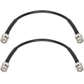 BNC Cable - 1FT 2PCS RG58 50 ohm Male to Male Coax Cables Low Loss BNC Extension Coaxial Cable with for Antennas, RF Radios, Modems, Oscilloscopes, Spectrum, etc (Black)