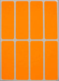 Royal Green 1x3 Labels for Color Coding, neon Orange Rectangle Stickers to Write on - 40 Pack