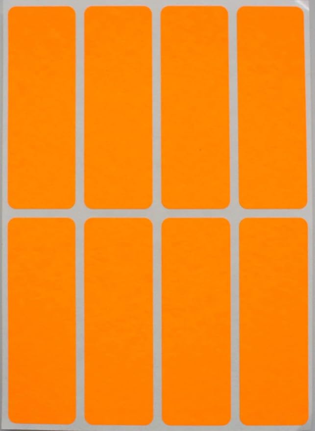 Royal Green Rectangular Stickers Color Coded Write on Labels for Organizing, Moving, & Mailing, 3x1 inch Stickers to Write On Labels & Tags for Home, Office, and School 120-Pack (Neon Orange)