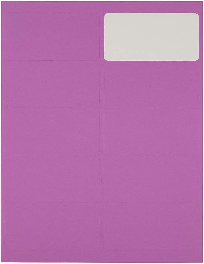 JAM PAPER Shipping Address Labels - Standard Mailing - 2 x 4 - Violet - 120/Pack