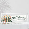 Desk Name Plate Personalized Name Plate for Desk, Office Desk Decor, 3D Style Personalized Plaque Name Plates for Desks Custom Appreciation Gifts for Boss Lady Employee Coworkers (Office Bookshelf)