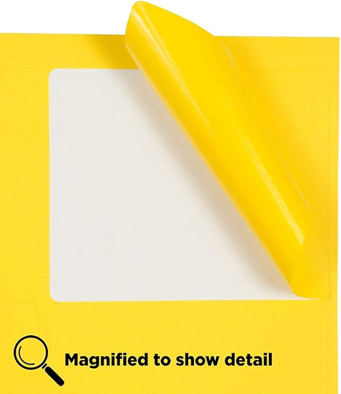 JAM PAPER Shipping Address Labels - Large - 3 1/3 x 4 - Yellow - 120/Pack