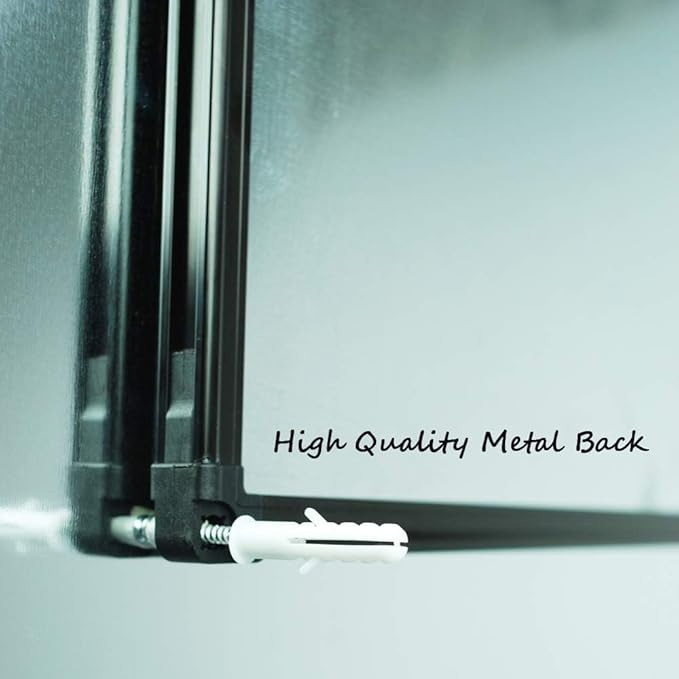 Lockways 36" x 24" Magnetic Dry Erase Calendar Whiteboard - Ultra-Slim Black Aluminum Frame Wall Mount Board for Office, Home & Classroom