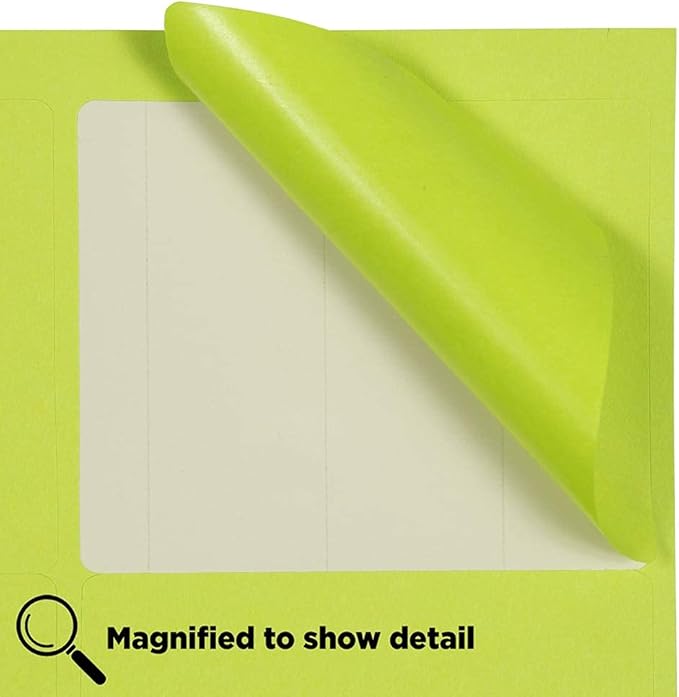 JAM PAPER Shipping Address Labels - Large - 3 1/3 x 4 - Lime Green - 120/Pack