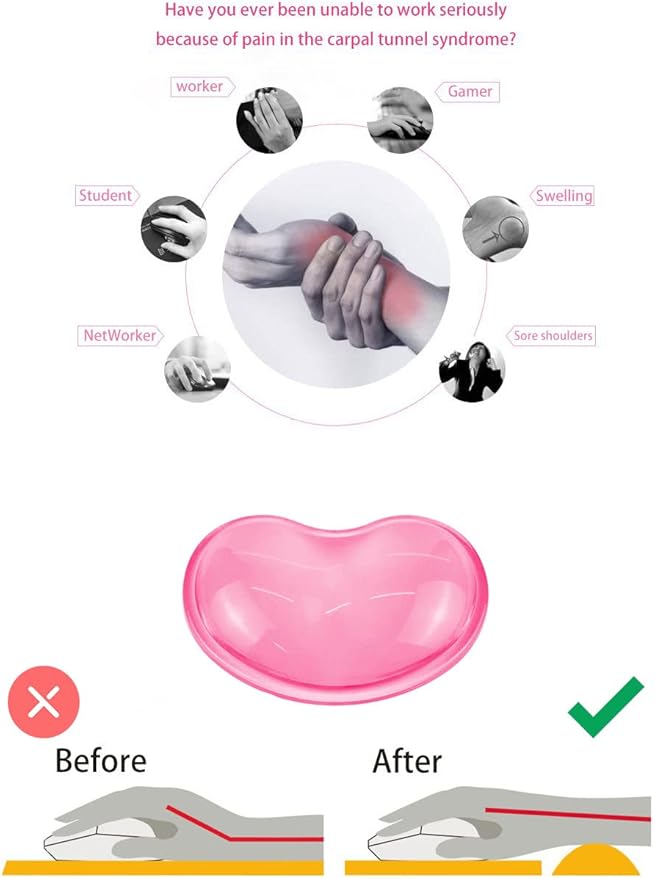 Gel Keyboard & Mouse Wrist Rest Set - Keyboard Wrist Rest Pad & Mouse Support for Office Gaming Pad Computer Laptop Ergonomic Comfortable Pain Relief- Pad Set (2 Pack)