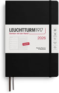 LEUCHTTURM1917 - Weekly Planner & Notebook 2026, Hardcover, Medium (A5), Dotted, Black (Jan 1 - Dec 31, 2026)