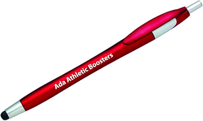 Pencil Guy Promotional Personalized Imprinted Stylus Pens Red -100 Quantity