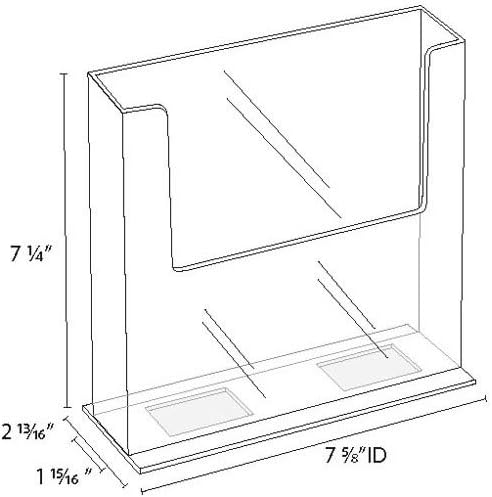 Clear-Ad - LHF-S150 - Acrylic Free Standing Bifold Brochure Holder Up to 7.5" – Plastic Desktop Rack for Pamphlets, Flyers, Booklets, Catalogues (Pack of 4)