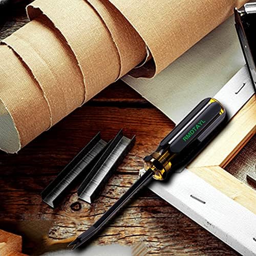 RMDTAYL Staple Remover,Heavy Duty Upholstery Staple Remover,Construction Staple Puller Tack Lifter Tool for Removing Nails,Staples,and Tacks for Carpet,Furniture,Floor,Photo Frame,Wooden