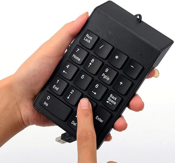cimetech Wired Number Keypad, 18 Key USB Numeric Pad Keyboard for Laptop PC Computer Desktop Surface Pro Notebook