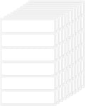 Rectangle Labels 2.75 x 0.625 White Writable Name Label Sticker, Blank Self-Adhesive File Folder Label Blank Removable Labels for Document School Office Classification Freezer