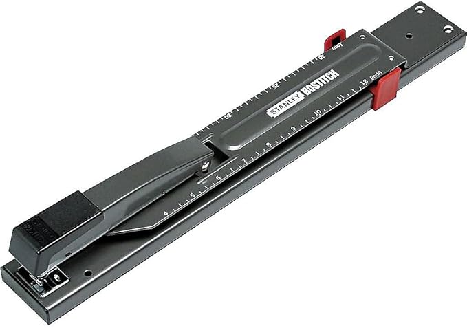 Bostitch Office Anti-Jam Long Reach Stapler, 20 Sheet Capacity, Adjustable, Durable, Black