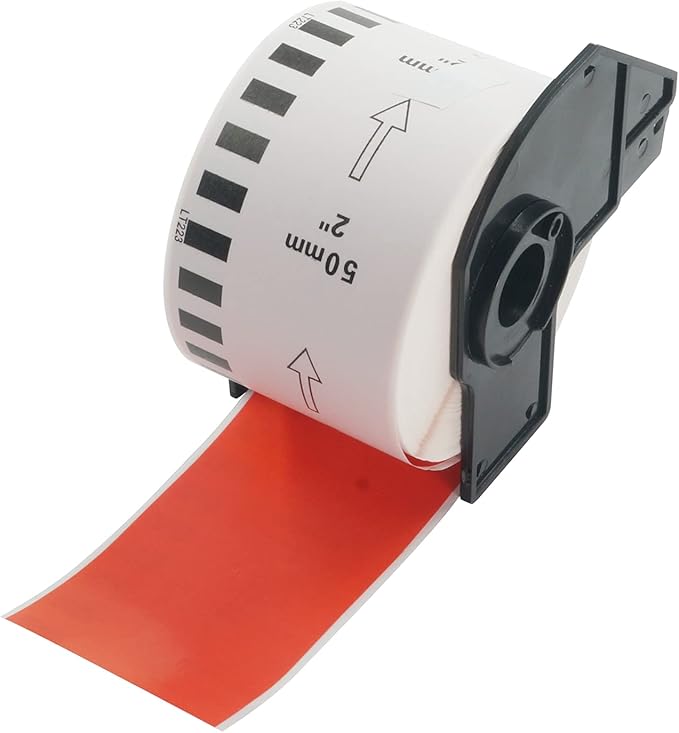 BETCKEY - Continuous Labels Replacement for Brother DK-2223 (1.9 in x 100 ft), Compatible with Brother QL Label Printers [1 Rolls/Continuous Labels, Red]