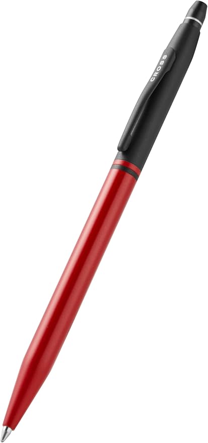 Cross Click Tuxedo Satin Metallic Red with Black Appointments Ballpoint Pen