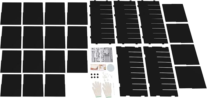 36 Slots Literature Organizer, Desktop Paper & Mail File Sorter for Classroom/Office/Home, PVC File Storage Cabinet with Adjustable Compartments, Multi-Purpose Mail Center (Black-36 Compartments)