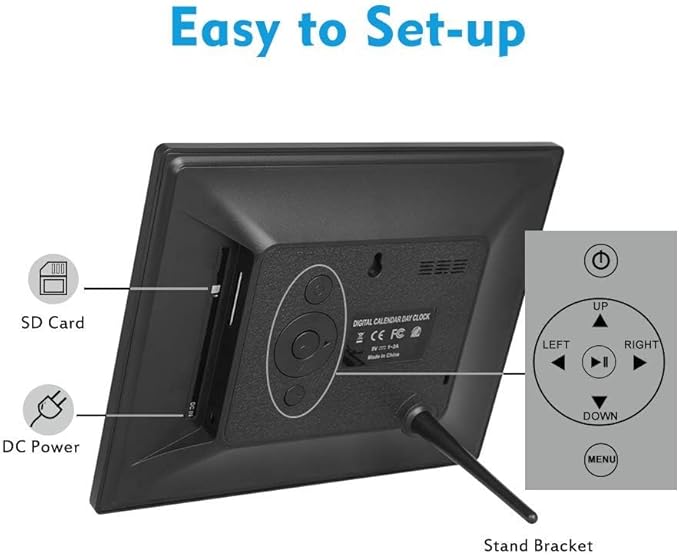 Extra Large Day Date Time Digital Day of Week Clock 8 Alarm Option for Seniors Elderly with Impaired Vision Memory Loss Demenita Clocks