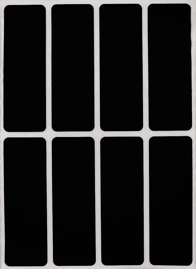 Royal Green Rectangular Sticker Color Coded Write on Labels for Organizing, Moving, & Mailing, 3x1 inch Stickers to Write On Labels & Tags for Home, Office, and School Projects, 400-Pack (Black)