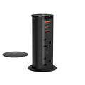 ANNQUAN 2 inch Pop Up Outlet for Countertop with 20W USB Ports,2 Outlets Tamper Resistant,Splashproof Pop Up Socket,Desk Power Grommet for Home Office Kitchen 3FT Cord (ETL Listed)