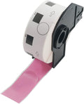 BETCKEY - 1 Inch Large Round Labels Replacement for Brother DK-1218 (0.94 in Dia), Compatible with Brother QL Label Printers [1 Rolls/1000 Labels, Pink]