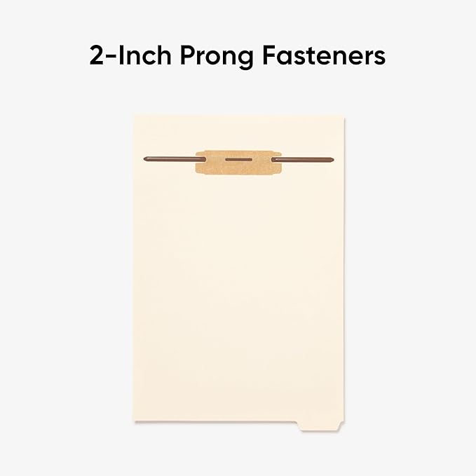 Smead Stackable Folder Divider with Fastener, Bottom 1/5-Cut Tab, Letter Size, Manila, 25 per Box (35600)