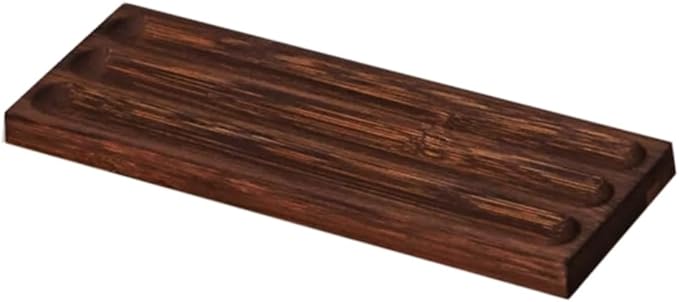 Pen holder Organizer of Office desks,Walnut Desk Pen Stand,Wave Pen TrayOffice Accessory,Teacher Gifts,Suitable for School,Home,Office Desktop Art Accessories (Walnut-3 Grid)