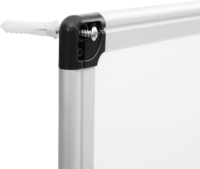 Amazon Basics Magnetic Dry Erase Whiteboard, 24"W x 18"H, Aluminium Frame, Silver/White