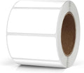Meitaat White Rectangle Stickers 2 x 1 Inch Color Coding Labels Vinyl Roll Self-Adhesive Waterproof Removable 500 PCS