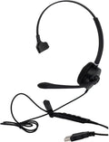 Spracht HS-WD-USB-1 Single Ear USB Headset for Softphone for PC/Mac, Black