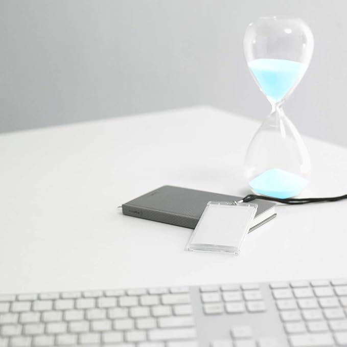 Hourglass Sand Timers - SWISSELITE Biloba Hourglass Sand Timer Inspired Glass/Home, Desk, Office Decor