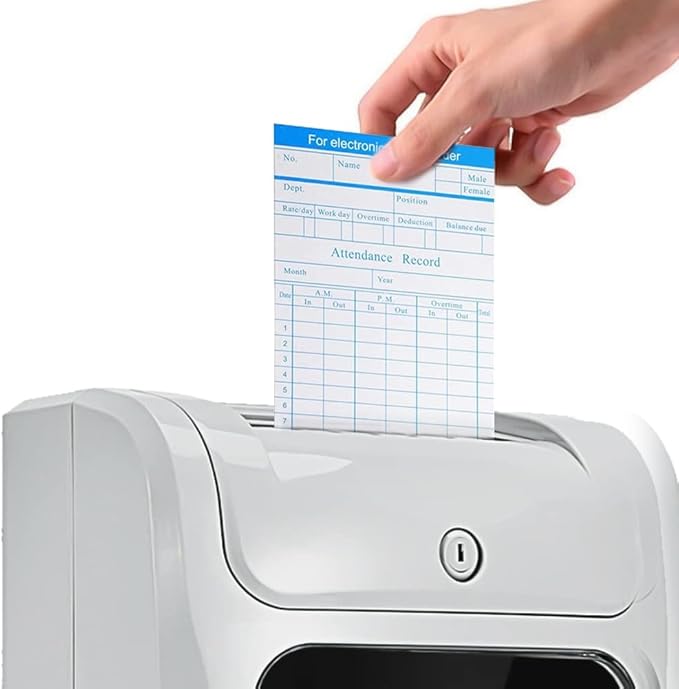 TooCust 100-Piece Time Cards for Employees, Monthly Time Cards 2-Sided, 2-Color Timecards for Time Clocks, Blue/Orange Print, 7-3/8 x 3-3/8 Inch