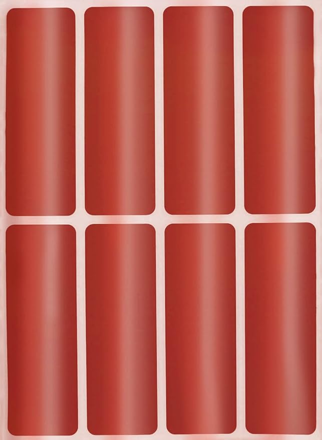 Royal Green Color Labels Sticker 3x1 inch (75mm x 25mm) Rectangular Metallic Red Stickers for Gifts and Events -120 Pack