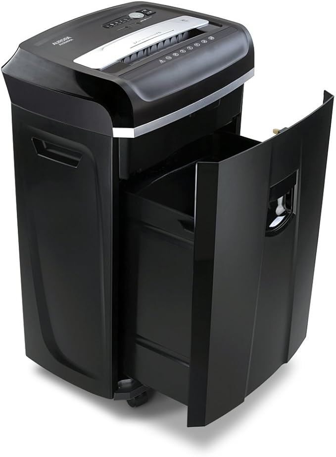 Aurora Anti-Jam 20-Sheet Crosscut CD/Paper and Credit Card Shredder, 7-Gallon pullout Basket, 60 Minutes Continuous Run Time