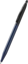 Cross Click Tuxedo Satin Metallic Blue with Black Appointments Ballpoint Pen