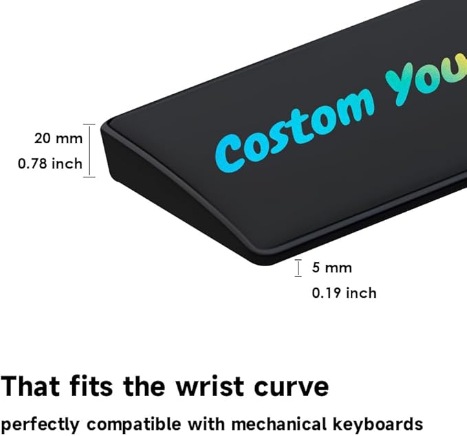 Custom Keyboard Wrist Rest Personalized Ergonomic Keyboard Pad for Computer Keyboard Customized Mechanical Keyboard Wrist Rest Non-Slip Palm Pad (Ten Keyless)