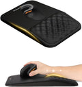 ProtoArc MP50 Ergonomic Mouse Pad with Wrist Rest, PU Leather Mousepad with Massage Design, Soft Memory Foam and Non-Slip PU Base for Pain Relief, Desk, Home, Office, 12x8 Inches, Black