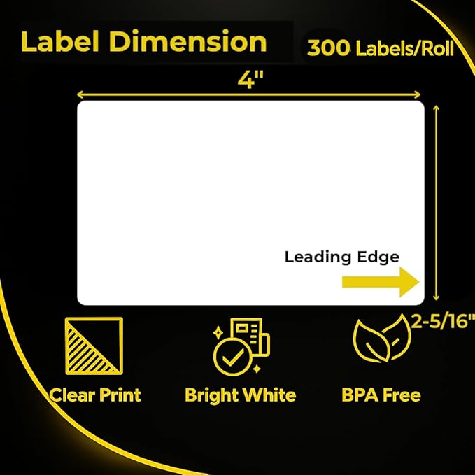 Shipping Labels Compatible with Dymo 30256 – 24 Rolls 7200 Thermal Labels (2 5/16” x 4”), Address Label Fits for Dymo Labelwriter 450, 450 Turbo, 4XL (Not for 550, 5XL)