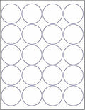 NextDayLabels 2 Inch Round Circle Stickers White Blank Labels for Laser Inkjet Printer - 20 Per Sheet Self-Adhesive Jar Candle Product Packaging Made in USA - 500 Labels