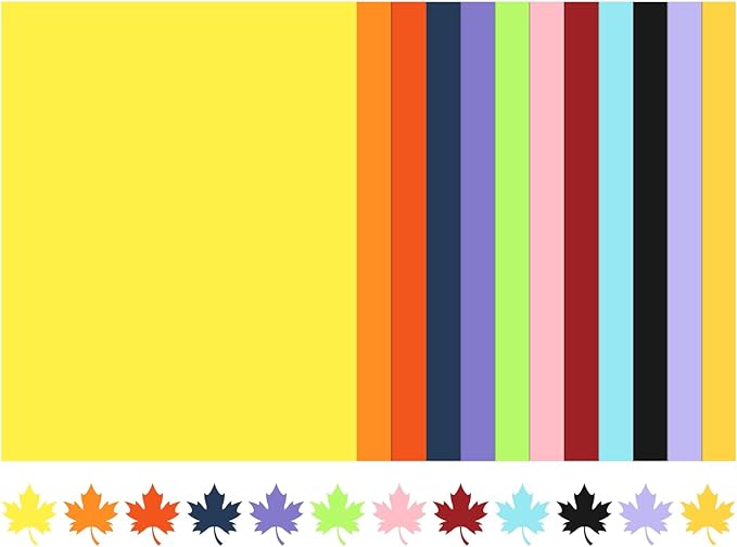 120 Sheets Colored Cardstock 8.5" X 11", 12 Assorted Colors Construction Paper 200 GSM Card Stock Printer Paper 8.5 x11 for Scrapbook, Cricut, Card Making, DIY Crafts, School Supplies,Party Decoration