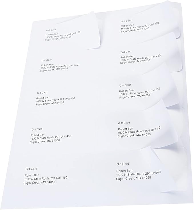 InpourPack 4000 Sheets 10 Up Labels, 2" x 4" for Laser/Inkjet Printer, Mailing Labels, Self Adhesive Customizable