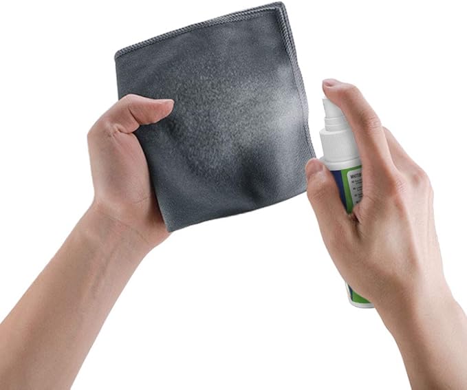 loukin 4 Pack Whiteboard Cleaning Cloth, Dry Erase Board Cloth for Classroom, Home and Office Use, Reusable and Washable, Grey, 12" x 12"