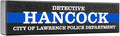 Personalized 8 x 2 Granite A Thin Line Desk Nameplate for Law Enforcement, Dispatch, Corrections, Fire, Military, Security