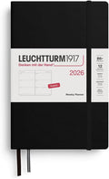 LEUCHTTURM1917 - Weekly Planner 2026, Hardcover, Paperback (B6+), Black (Jan 1 - Dec 31, 2026)