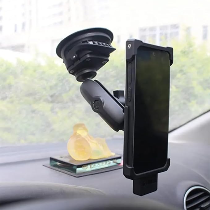 Strg Suction Cup Mount with 1'' Ball, Ball Mount with Suction Cup Base Compatible with RAM Mount and All 1 Inch/B Size/ 25mm Ball Double Socket Arms